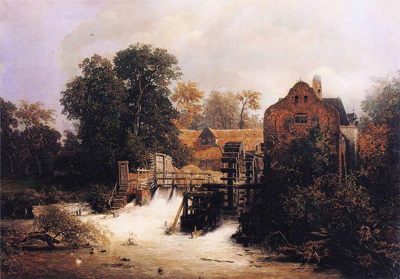 Andreas Achenbach Material and Dimensions oil painting image
